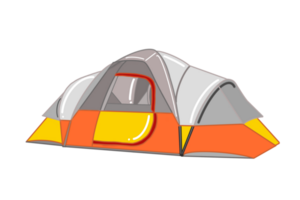 If you are thinking of going camping, the first thing you need to think about is a tent for overnight stay.  This is a tent drawing for decorate about camping project. png