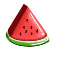 A sliced watermelon drawing, Fruit lover png