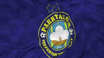 fc pakhtakor Taschkent Flagge nahtlos Schleifen Hintergrund, geloopt Stoff winken schleppend Bewegung, 3d Rendern video