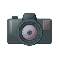 Modern camera. Vector illustration isolated on white.