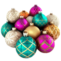 Kerstmis achtergrond ballen kerstballen. ai gegenereerd png