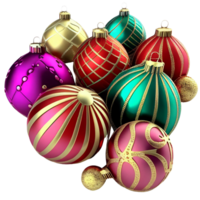 Kerstmis achtergrond ballen kerstballen. ai gegenereerd png