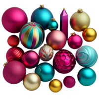 Kerstmis achtergrond ballen kerstballen. ai gegenereerd png