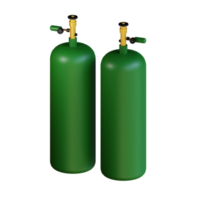 3d icon oxygen tank  isolated on transparent background png