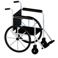 3d icon wheel chair  isolated on transparent background png