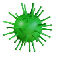 3d icon virus  isolated on transparent background png