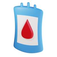 3dnicon blood bag  isolated on transparent background png
