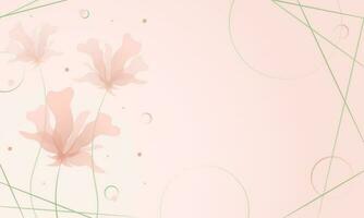 a rayas antecedentes con rosado translúcido delicado flores en vástago y polen. rosado y blanco antecedentes. vector. eps10. vector
