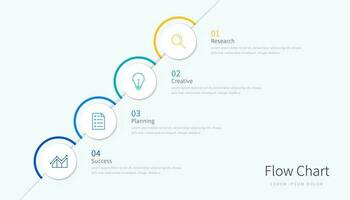 vector infografía fluir gráfico diseño modelo con íconos y cinco opciones o pasos