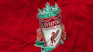 Liverpool Football Club Flag Seamless Looping Background, Looped Cloth Waving Slow Motion, 3D Rendering video