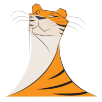 Tiger hand drawn illustration, Cartoon animal character png