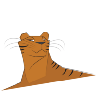 tigre mão desenhado ilustração, desenho animado animal personagem png