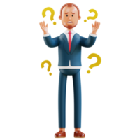 businessman with question mark png