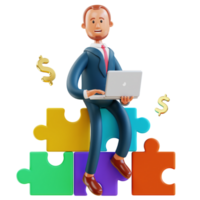 businessman with puzzle png