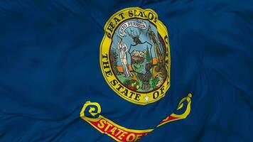 State of Idaho Flag Seamless Looping Background, Looped Bump Texture Cloth Waving Slow Motion, 3D Rendering video