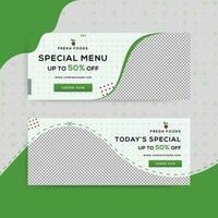 Restaurant Food Promotion Social Media Cover Template vector