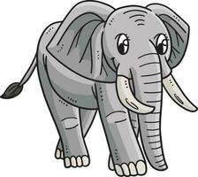 Mother Elephant Cartoon Colored Clipart vector
