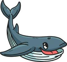 madre ballena tiburones dibujos animados de colores clipart vector