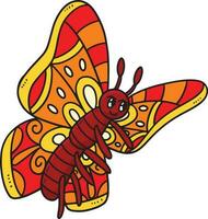 Mother Butterfly Cartoon Colored Clipart vector