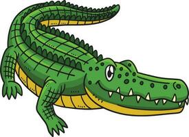 Mother Crocodile Cartoon Colored Clipart vector