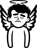 ángel, minimalista y sencillo silueta - vector ilustración