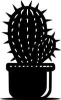 cactus - minimalista y plano logo - vector ilustración