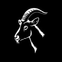 Goat, Black and White Vector illustration