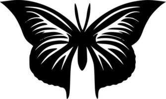 mariposa - negro y blanco aislado icono - vector ilustración