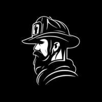 Firefighter - Minimalist and Flat Logo - Vector illustration