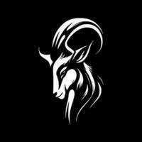 Goat - Black and White Isolated Icon - Vector illustration