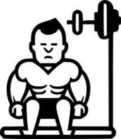 Gym, Minimalist and Simple Silhouette - Vector illustration