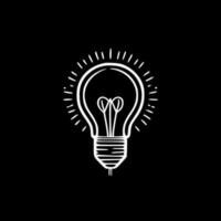 Bulb - Black and White Isolated Icon - Vector illustration