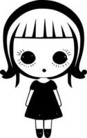 Doll, Minimalist and Simple Silhouette - Vector illustration