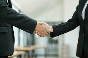 Businessman teamwork handshake. photo