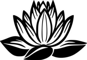 Lotus Flower, Black and White Vector illustration