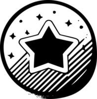 Badge, Black and White Vector illustration