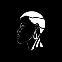 africano - minimalista y plano logo - vector ilustración