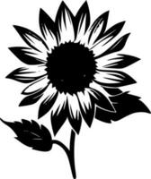 girasol - minimalista y plano logo - vector ilustración