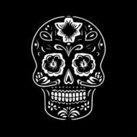 Sugar Skull, Black and White Vector illustration