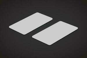 Realistic Business Cards Mockup . vector