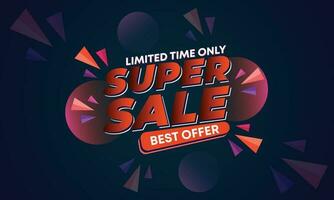 super sale banner template design. flash sale discount banner template promotion posts. Big discount special offer. web banner for mega sale promotion discount post end of season party background vector