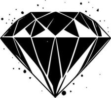 Rhinestone, Black and White Vector illustration