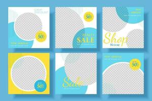 Fashion square banner ad template, promotional banner for social media post, web banner and flyer illustration vector