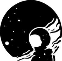 Space, Black and White Vector illustration