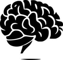 Brain - Black and White Isolated Icon - Vector illustration