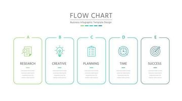 sencillo fluir gráfico infografía diseño con Delgado línea pancartas y íconos vector