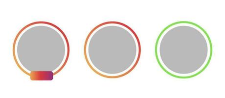 Blank avatar round frame set on white background vector