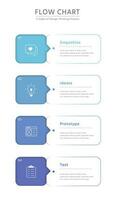 Vector infographic label design with icons and four options, Business flow chart.