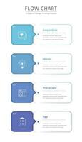 Vector infographic label design with icons and four options, Business flow chart.