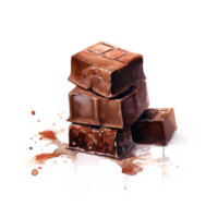 acuarela dulce chocolate. ilustración ai generativo png